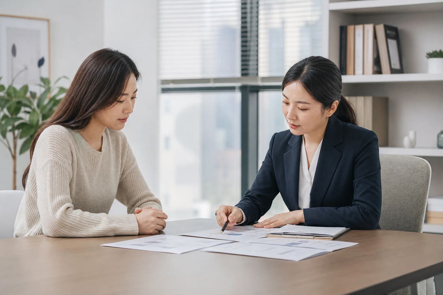 개인회생 기각 사유 상담과 서류 확인 장면