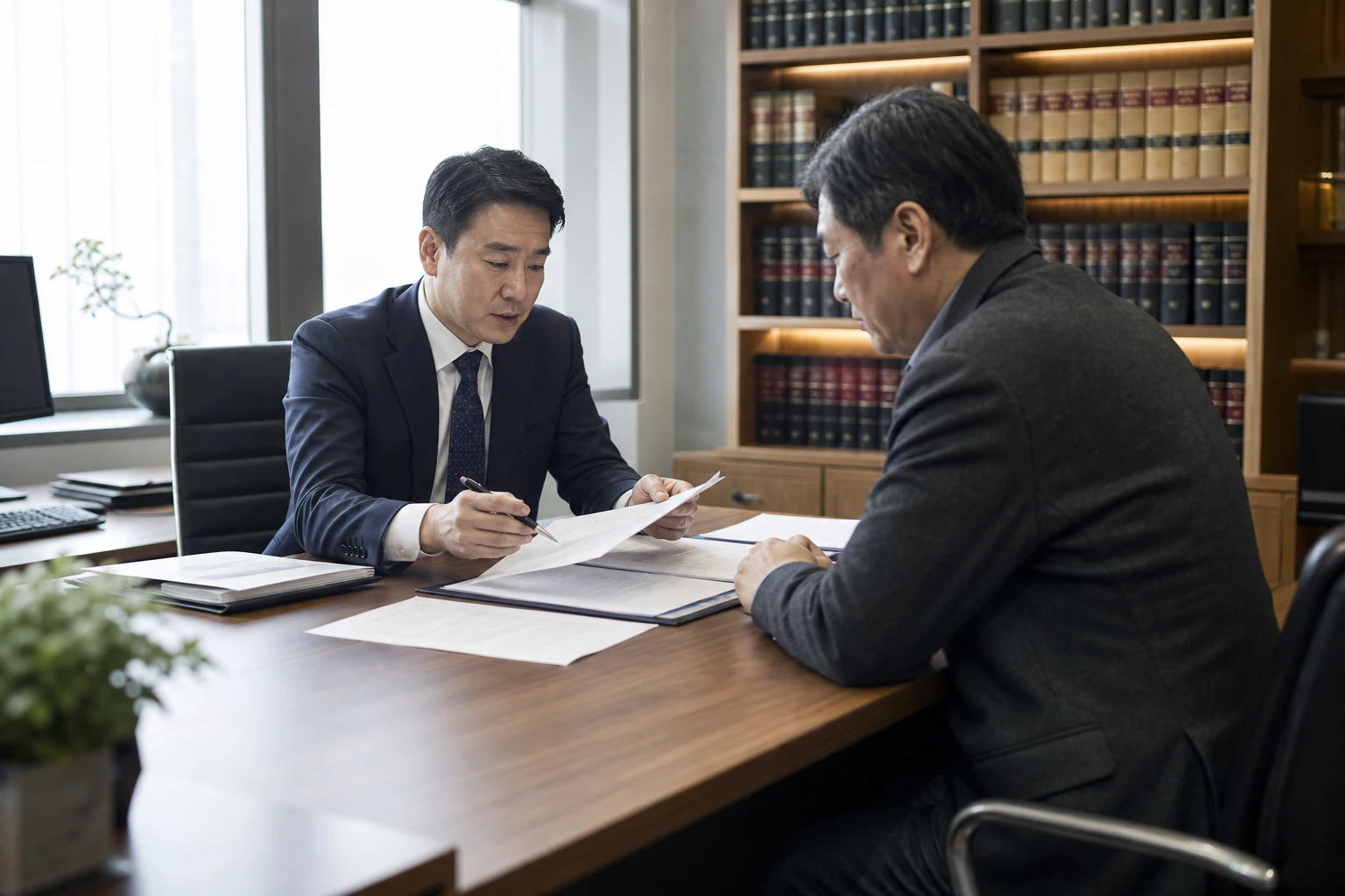 개인회생 무료 상담 상담과 서류 확인 장면